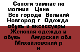 Сапоги зимние на молнии › Цена ­ 5 900 - Все города, Великий Новгород г. Одежда, обувь и аксессуары » Женская одежда и обувь   . Амурская обл.,Михайловский р-н